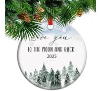 Love You to the Moon and Back Christmas Ornaments, Cute Christmas Love Gift for Dad, Funny Ornament Gifts, Lovers Gift for Him/Her