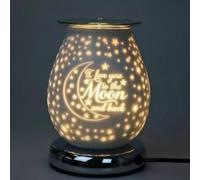 "Love You To The Moon And Back" Electric Wax Melt Burner 3D Touch Lamp with 3 Heat & Brightness Settings Elegant Home Decor & Fragrance Warmer16cm