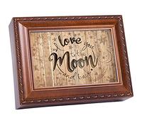 Love You To The Moon And Back Woodgrain Keepsake Music Box Plays What a Wonderful World