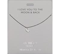Love You to The Moon & Back Lumeila Necklace Marina De Buchi Silver Colour Presented by Sterling Effectz