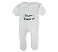 Love You to The North Pole and Back Baby Romper Jumpsuit with feet, 3-6 Months, White