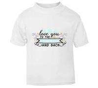 Love You to The North Pole and Back Short Sleeve Cotton Toddler t Shirt, 1-2 Years, White