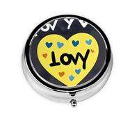 Love You with All My Heart3 Compartment Pillbox, A Portable Medicine Box That Holds Vitamins, &Medications, Fish Oil and Supplements.