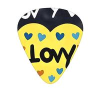 Love You With All My Heartguitar Plectrums 12 Piece Set, 3 Thicknesses For Acoustic Guitar, Bass Guitar, Electric Guitar And More.