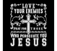 Love Your Enemies Pray Wall Stickers Paster Paper 49.2x58.4cm Waterproof White