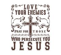 Love Your Enemies Pray Wall Stickers Paster Paper 65.6x77.9cm Art Mural Painting Coffee