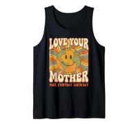 Love Your Mothers Earth Day Retro Groovy Environmental Women Tank Top
