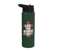 Love Your Neighbor As Yourself Stainless Steel Insulated Water Bottle