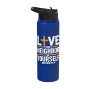 Love Your Neighbor As Yourself Stainless Steel Insulated Water Bottle