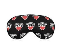 Love Your Pets Sleep Mask Night Cover Eye for Women Men BlockLight for Airplane Travel Nap Adjustable Strap