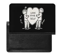 Love Your Self Trendy Passport Holder Credit Card Cover Travel Essentials Wallet