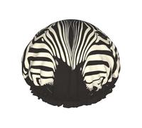 Love Zebra One Size Double-layer shower cap prevents hair from getting tangled during showering and skincare.