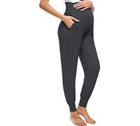 Love2Mi Maternity Women's Casual Pants Stretchy Comfortable Lounge Jogging Trousers Dark Gray