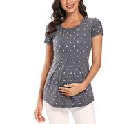 Love2Mi Women's Maternity Tops Short Sleeve Maternity T-Shirt Summer Pregnancy Clothes