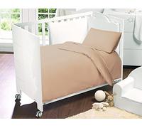 Love2Sleep 100% Egyptian Cotton COT Duvet Cover 100 X 120 CM & Pillowcase Set : Coffee/Latte