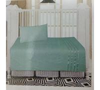 LOVE2SLEEP COT BED DUVET COVER WITH PILLOWCASE- SUPERIOR NATURAL COTTON RICH WITH HAND STICHED APPLIQUE WORK 120 X 150 CM - AMY DUCK EGG BLUE