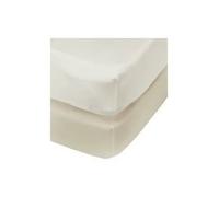 LOVE2SLEEP COT BED FITTED SHEET PAIR (70 X 140 CM)- 100% COTTON COMBED SOFT JERSEY - CREAM