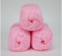 Love2Sleep PREMIER VALUE BABY DOUBLE KNIT YARN WOOL ACRYLIC 3 PACK (3 X 100G) - PINK