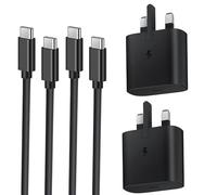 LOVEAI 2PACK Fast Charger Plug and Cable 1M for Samsung, Type C Charging Plug and USBC to C lead for Samsung Galaxy S25/S24/S23/S22/S21/S20/A16/A15/A26/A36/A56/A32/A33/A34/A35/A52S/A53/A54/A55/A17