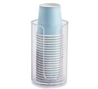 LoveBB Plastic Small Disposable Paper Cup Dispenser Storage Holder for Bathroom Vanity Countertop's Rinsing/Mouthwash Cups