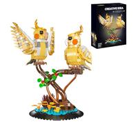 Lovebird Building Set, 1052 PCS Birds Animal Building Blocks with Movable Wings, Creativity Parrot Bricks Model Toys, Desktop Home Decor, Romantic Valentine’s Day Gifts for Adults and Teens