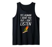 Lovebird Owner Birdkeeper Yes Human Green Lovebird Tank Top