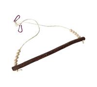 Lovebird Parrot Budgies Cage Perch Stand Bridge Swing Climbing Wood Beads Hammock Toy For Bird Pet Chicken Perch