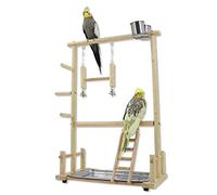 Lovebird Parrots Cage Perch Stand Bridge Large Swing Climbing Wooden Training Ladder Toy For Bird Bird Swing For Cage