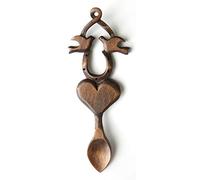Lovebirds Love Spoon - Free Engraving of Names & Date on Welsh Love Spoons