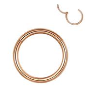 LOVEBODYJEWELRY Hypoallergenic Hinged Hoop Nose Rings 20G 18G 16G 14G 12G 10G 8G Diameter 5mm to 16mm 316L Surgical Steel Septum Ring Body Piercing Jewelry Helix Cartilage Earrings, Stainless Steel