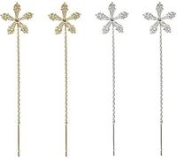 Lovebondz Lymphvity Magnetherapy Germanium Earrings, Lymphvity Germanium Earrings, Lymphatic Drainage Earrings, Shiny Diamond Flower Earrings for Women (Gold+Silver)