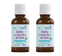 Lovebug Award Winning USDA Organic Multi Biotics for Infants & Babies | Multi-Strain 5 Billion CFU | Liquid Drops| with Added Vitamin D| | Ages 0-24 Months | 2-Month Supply