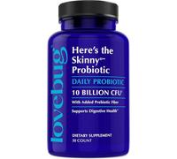 Lovebug Daily Multi-Biotics for Adults Clinically Studied Ingredients with Added Fiber and Vitamin C | Multi-Strain 3 Billion CFU | 30 Capsules