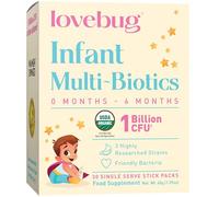 Lovebug Infant Multi-Biotics for Newborn Infants and Babies 0-6 Months - Organic, Sugar-Free, Tasteless Powder, 30 Pack