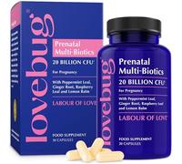 Lovebug Prenatal Multi-Biotics 20 Billion CFU with Peppermint, Ginger Root, Raspberry Leaf & Lemon Balm 30 Count
