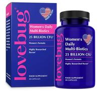 Lovebug Probiotics for Women with Pancran® - High Strength Lactobacillus & Bifidobacterium Bio Culture Complex - Vaginal Probiotic for Womens Intimate Flora & Digestive Health - 30 Capsules