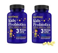 lovebug PROBIOTICS Little Ones Kids Multi Biotics, 120 Pearls - 3 Billion CFU Allergen-Free, Non-GMO
