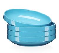 LOVECASA Porcelain Soup Plate (Blue, 34 oz)