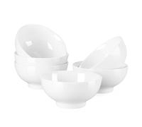 LOVECASA, Series Sweet, White Porcelain Bowl, Unbreakable Cereal Pasta Bowls. Microwave and Dishwasher Safe. Reusable Tableware Tableware. Fruit and Snack Container