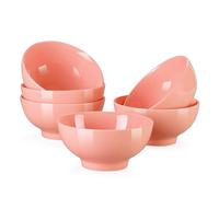 LOVECASA Sweet 6-Piece Porcelain Dinner Service Set, Multi-Purpose Bowls, Cereal Bowls, Soup Bowls, Ice Bowls, 660 ml