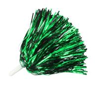 Lovecheer 24PCS Metallic Green and Black Pom Poms Cheerleading with Handle Cheer for Hockey Basketball Team Spirits New Year Chrustmas Dance Party