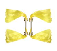 Lovecheer 2PCS Spirit Sticks Cheerleading Bell Yellow Noise Makers with Ribbons for Wedding Birthday Christmas Festival Dance Party Noisemakers