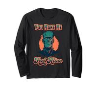Lovecore Frankenstein Halloween You Make Me Feel Alive Top Long Sleeve T-Shirt
