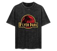 Lovecraft Rlyeh Park The Call of Cthulhu Horror Halloween Artsy Awesome Artwork Men's T-Shirt Graphic Shirts Unisex Black Tee M