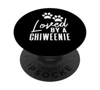 Loved By A Chiweenie Puppy Dog Mom or Dad PopSockets Adhesive PopGrip