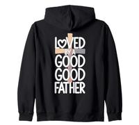 Loved by a Good Father : Cross Christian apparel and decor Zip Hoodie