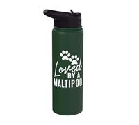 Loved by A Maltipoo - Dog Mom or Dad Stainless Steel Insulated Water Bottle