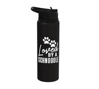 Loved By A Schnoodle - Dog Mom or Dad Stainless Steel Insulated Water Bottle