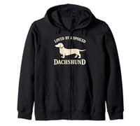 Loved by a Spoiled Dachshund Funny Doxie Weiner Dog Owner Zip Hoodie