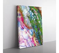 Loved By Hope Abstract Canvas Wall Art Print Ready to Hang, Framed Picture for Living Room Bedroom Home Office Décor, 50x35 cm (20x14 Inch)
